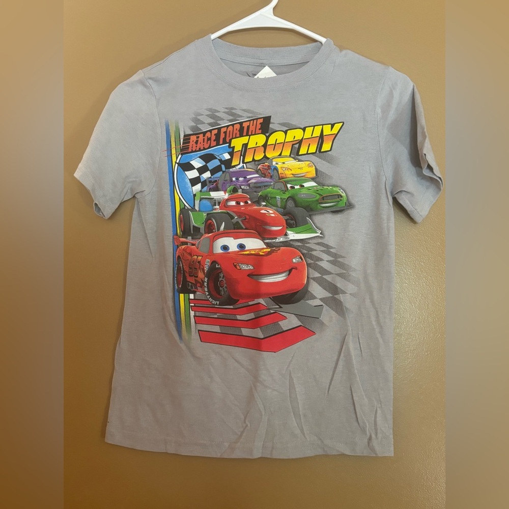Disney Cars Lightning McQueen T-Shirt Size 7 Youth - Picture 2 of 7